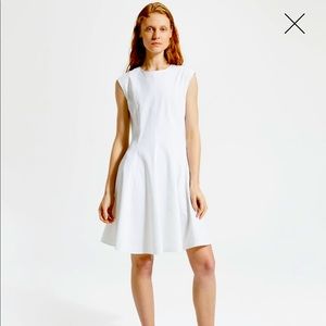MWT Theory white peplum dress size 10